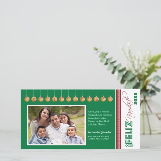 フェリズナスペインのヴィダホリデーフォトカード(緑) シーズンカード (スタンド正面)