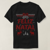 フェリズナタルポルトガルメリークリスマスギフトアイディア Tシャツ (デザイン正面)
