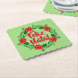 フェリズナタルポルトガル人メリークリスマス ペーパーコースター