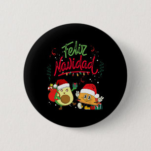 フェリズナビダアボカドタコメキシカンクリスマスメンズ 缶バッジ