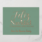 フェリズナビダイプロスペロアニヌエボホリデモダンィ 箔シーズンポストカード (正面)