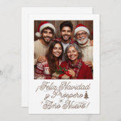 フェリズナビダイプロスペロアニョヌエボコンフォト 招待状 (正面/裏面)