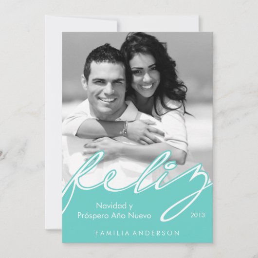 フェリズナビダッスペインのハッピーホリデー{aqua} シーズンカード (正面)