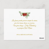 フェリズナビダッドエスパニョールコンフロールデパスクアイアセボ ポストカード (裏面)