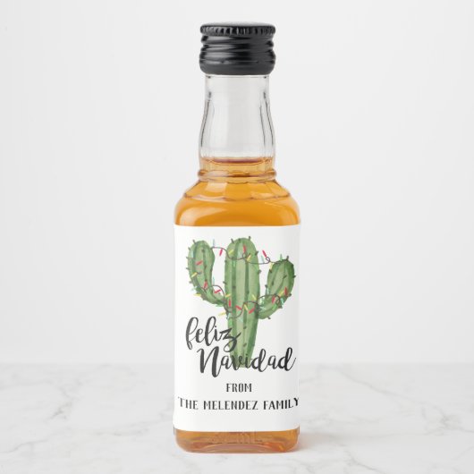 フェリズナビダッドカスタムクリスマスミニリキュール リキュールボトルラベル (正面)