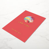 フェリズナビダッドサンタホリデーカード 箔シーズンカード (回転した状態)