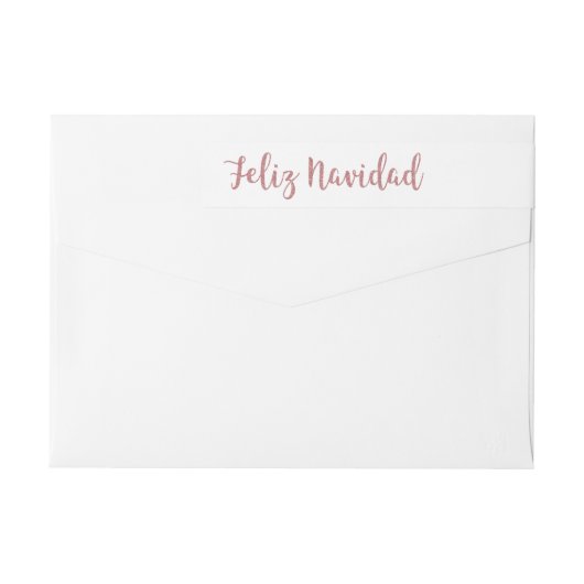 フェリズナビダッドバラ金ゴールドピンクフェイクグリッター ラップアラウンドラベル (裏面)