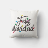 フェリズナビダッドレトロクリスマスライツホリデイ クッション (正面)