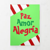 フェリズナビダッド写真スペインのクリスマス休日 三つ折りクリスマスカード (カバー)