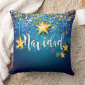 フェリズナビダッド金ゴールドスターズクリスマス クッション (ブランケット)