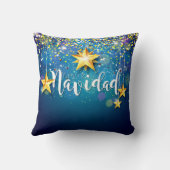 フェリズナビダッド金ゴールドスターズクリスマス クッション (裏面)