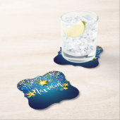 フェリズナビダッド金ゴールドスターズクリスマス ペーパーコースター (インサイチュ)