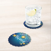 フェリズナビダッド金ゴールドスターズクリスマス ペーパーコースター (インサイチュ)