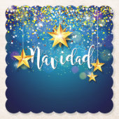 フェリズナビダッド金ゴールドスターズクリスマス ペーパーコースター (正面)