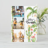 フェリズナビダッド |サボテンのクリスマスフォトコラージュ シーズンカード (スタンド正面)