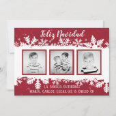 フェリズナビダッド | Red Snowflake 3 Photo Rojo シーズンカード (正面)