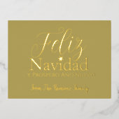 フェリズナビダディプロスペロアニョヌエボモダン 箔シーズンポストカード (正面)