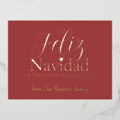 フェリズナビダディプロスペロアニョヌエボモダン 箔シーズンポストカード (正面)