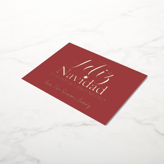 フェリズナビダディプロスペロアニョヌエボモダン 箔シーズンポストカード (回転した状態)