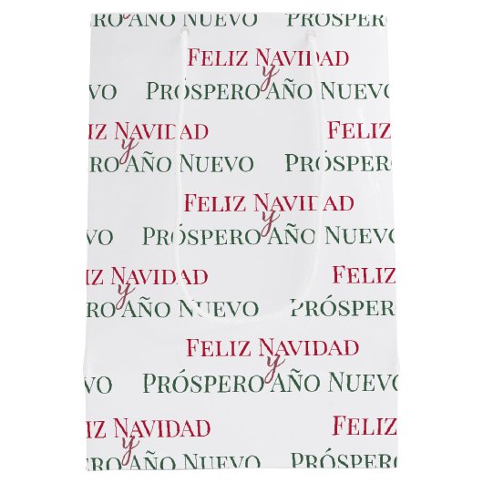 フェリズナビダディプロスペロアニョヌエボ ミディアムペーパーバッグ (裏面)