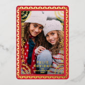 フェリズナビダパペルピカドフォトホリデーゴールドフォイル 箔シーズンカード (正面)