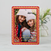 フェリズナビダパペルピカドフォトホリデーゴールドフォイル 箔シーズンカード (立ち正面)