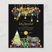 フェリズナビダファイエスタ招待状フォークフラワーズブルロ (正面)