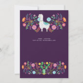 フェリズナビダファイエスタ招待状フォークフラワーズラマ 招待状 (裏面)