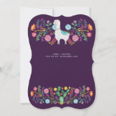 フェリズナビダファイエスタ招待状フォークフラワーズラマ 招待状 (裏面)