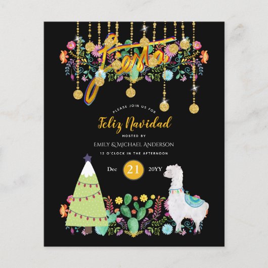 フェリズナビダファイエスタ招待状フォークフラワーバジェット (正面)