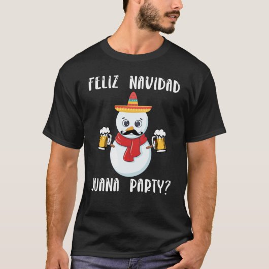 フェリズナビダファナパーティースペインのクリスマスクラス Tシャツ (正面)
