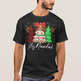 フェリズナビダメキシカンメリークリスマスツリーメンズwom tシャツ