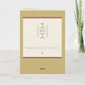 フェリズナビダメキシコスペインのメリークリスマスタイル カード (裏面)