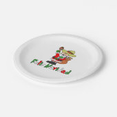 フェリズナビダートカートンサンタソンブレロマラカス ペーパープレート (アングル)