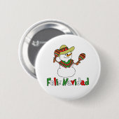 フェリズナビダートカートーン雪だるまソンブレロマラカス 缶バッジ (正面&裏面)