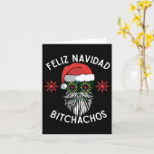 フェリズナビダードアコーおもしろいススペインのメリークリスマス カード (黄色い花)