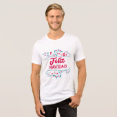 フェリズナビダードクスペインのリスマスホリデー トライブレンドTシャツ (正面全面)