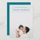 フェリズナビダードクモダンリスマスグリーンカード 招待状 (正面/裏面)