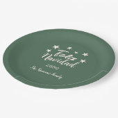 フェリズナビダードクモダンリスマスファミリーホリデー ペーパープレート (アングル)