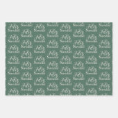 フェリズナビダードクモダンリスマスファミリーホリデー ラッピングペーパーシート (正面2)