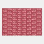 フェリズナビダードクモダンリスマスファミリーホリデー ラッピングペーパーシート (正面)