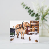 フェリズナビダードクリスマスカントリー小雪の動物 シーズンポストカード (スタンド正面)