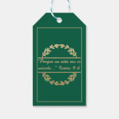 フェリズナビダードクリスマスゴールデンホワイトイザヤ9:6 ギフトタグ (裏面)