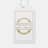 フェリズナビダードクリスマスゴールデンホワイトイザヤ9:6 ギフトタグ (裏面)