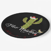 フェリズナビダードクリスマスサボテンパーティー ペーパープレート (アングル)