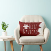 フェリズナビダードクリスマススノーフレークレッド絵を描ストローク ランバークッション (椅子)