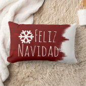 フェリズナビダードクリスマススノーフレークレッド絵を描ストローク ランバークッション (ブランケット)