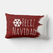 フェリズナビダードクリスマススノーフレークレッド絵を描ストローク ランバークッション (裏面)