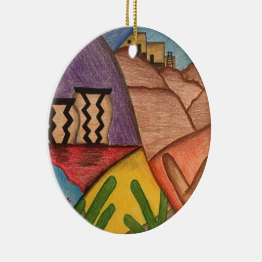 フェリズナビダードクリスマスデザートサウスウェスト セラミックオーナメント (右)