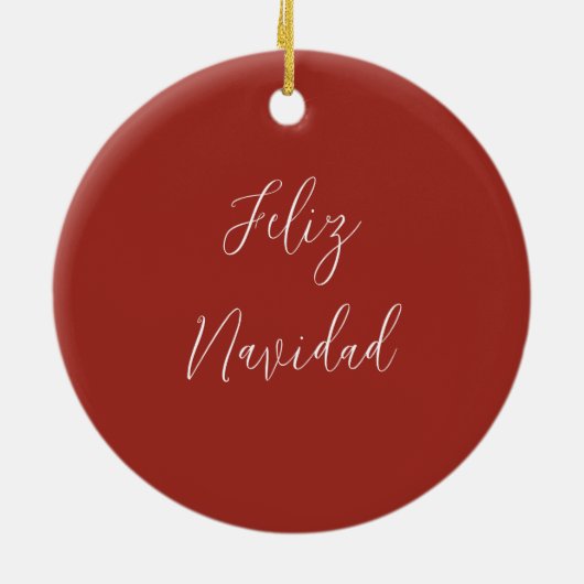 フェリズナビダードクリスマスデザートサウスウェスト セラミックオーナメント (裏面)